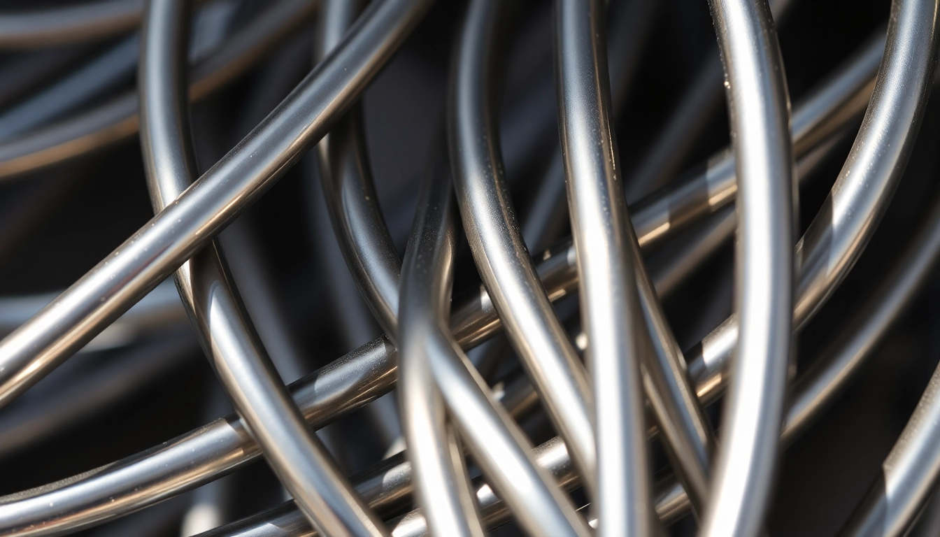 Examine stainless steel wire in various sizes and finishes, emphasizing quality and precision in design.