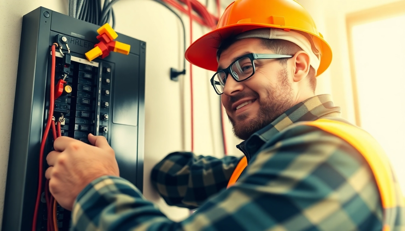 Qualified electrician demonstrating efficient Elektriker Notdienst service while working on circuit components.