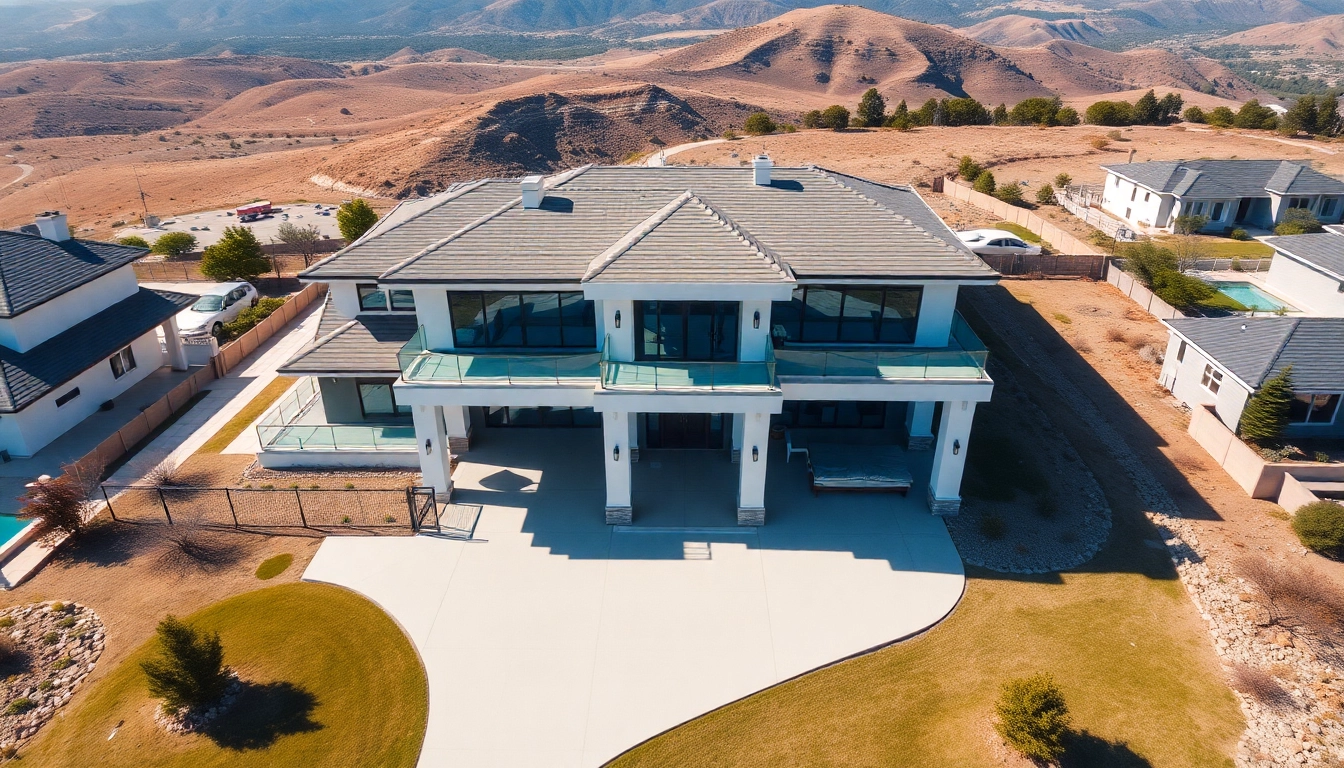 Captivating drone photography for real estate agents showcasing a modern home's stunning architecture.