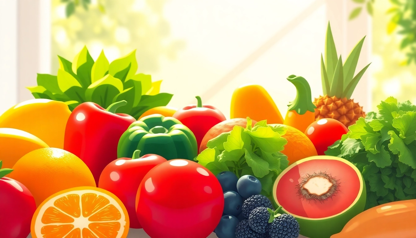 Promote healthy living with vibrant fruits and vegetables, showcasing healthlifeherald.com values.