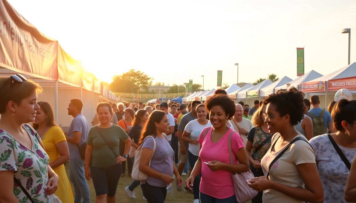 Participants promoting Health at a vibrant community fair with engaging activities.