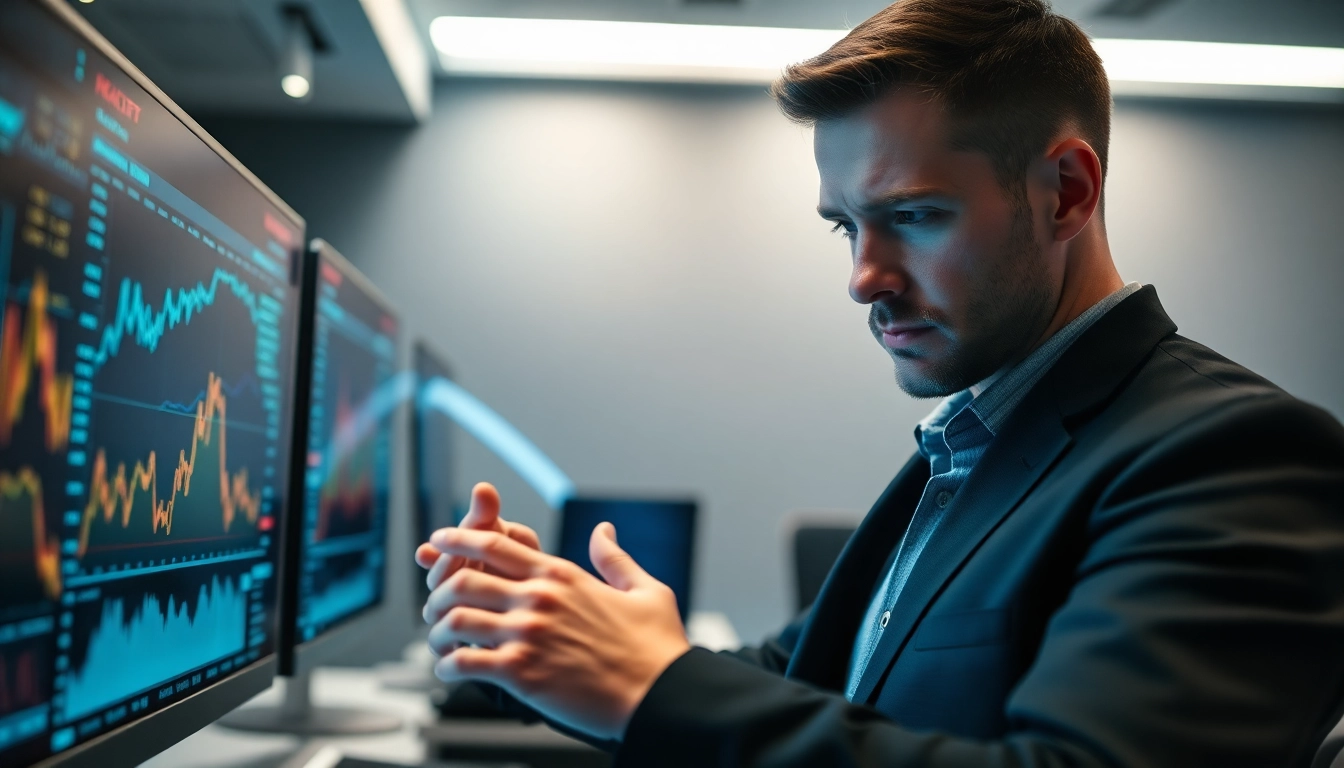 Trader evaluating trade futures data on an advanced digital platform.