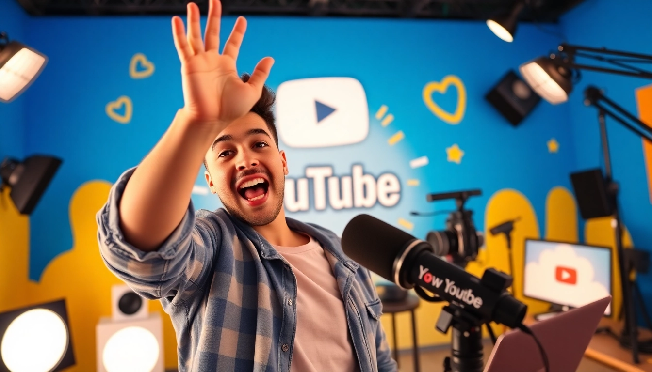 Engaging scene of a young man presenting for the based chad youtube channel, showcasing enthusiasm.