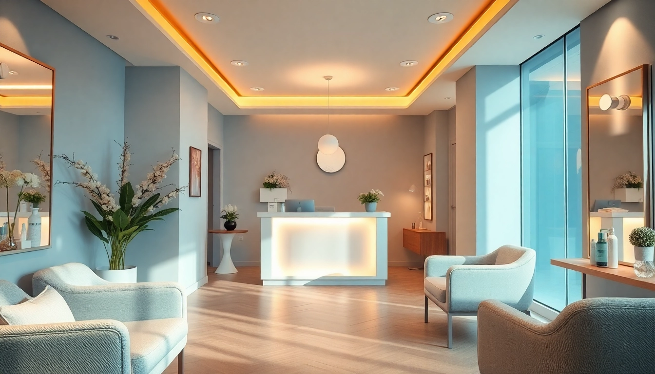 The Fett-weg Spritze treatment room showcases a calming ambiance with elegant decor and welcoming lighting.