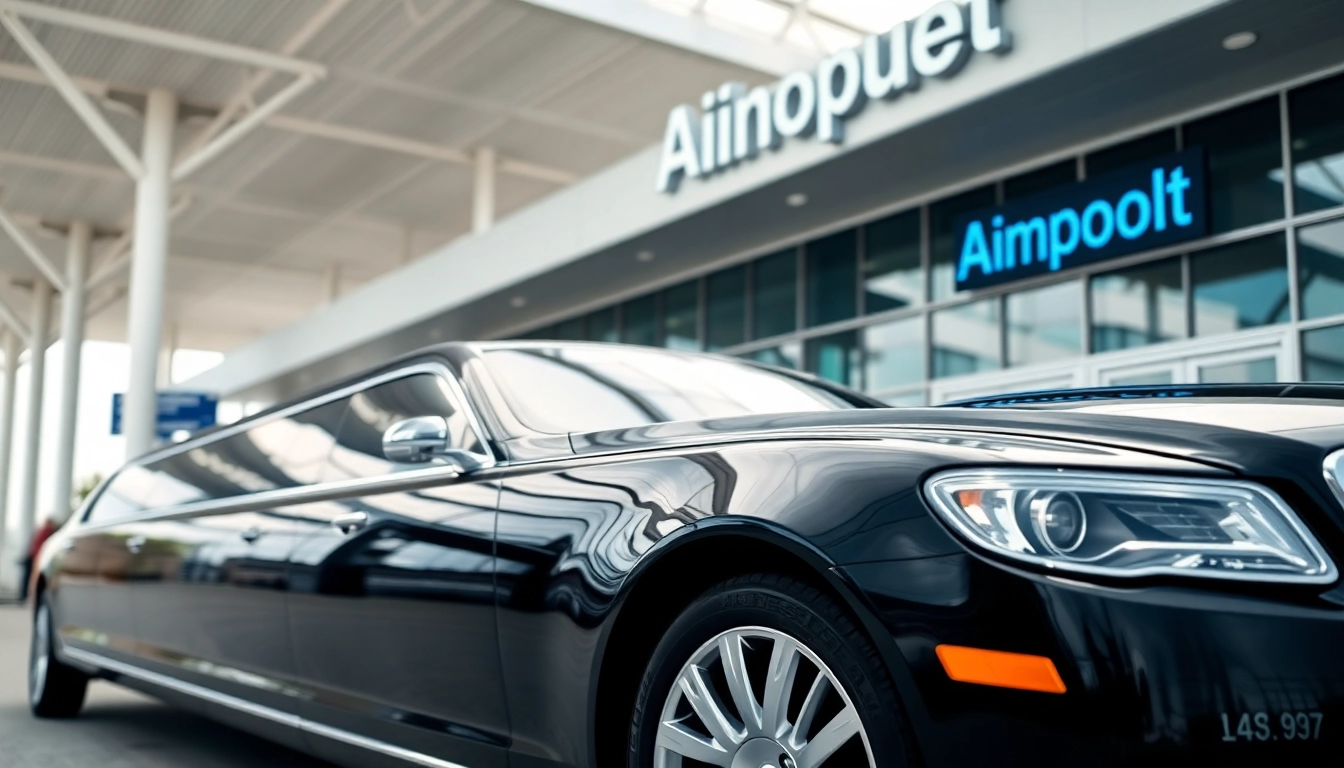 Experience premium limo service Houston Hobby Airport with a luxury black limousine awaiting travelers.