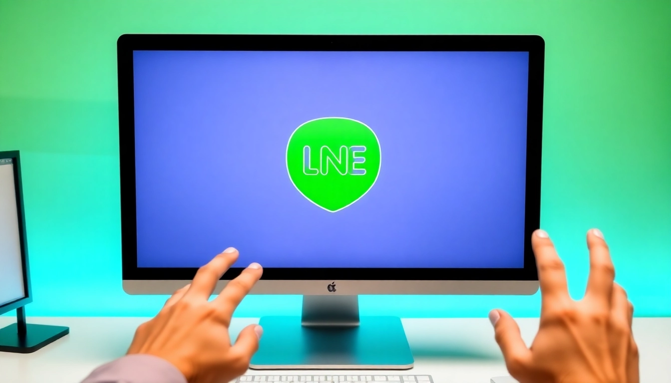 Download LINE电脑版下载 with a user-friendly interface on a desktop computer.