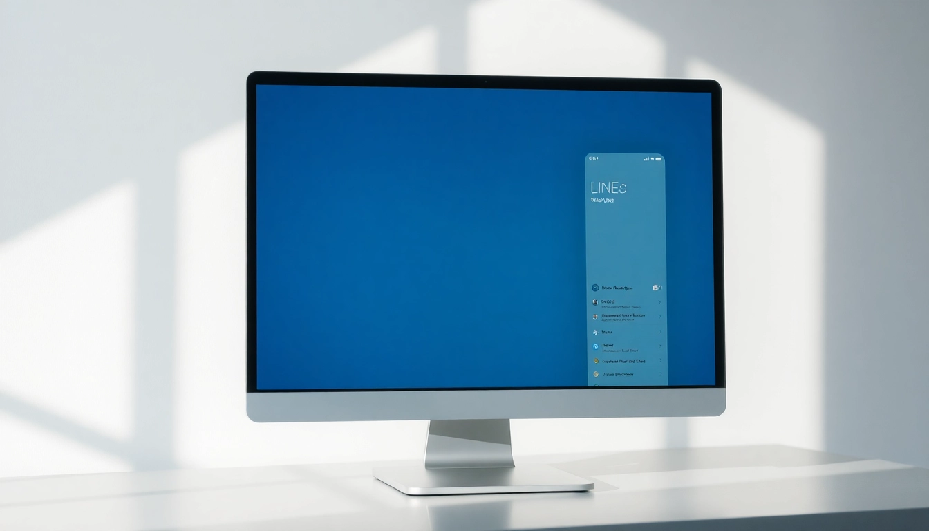 Download the LINE电脑版下载 app on a sleek computer screen showcasing its user-friendly interface.
