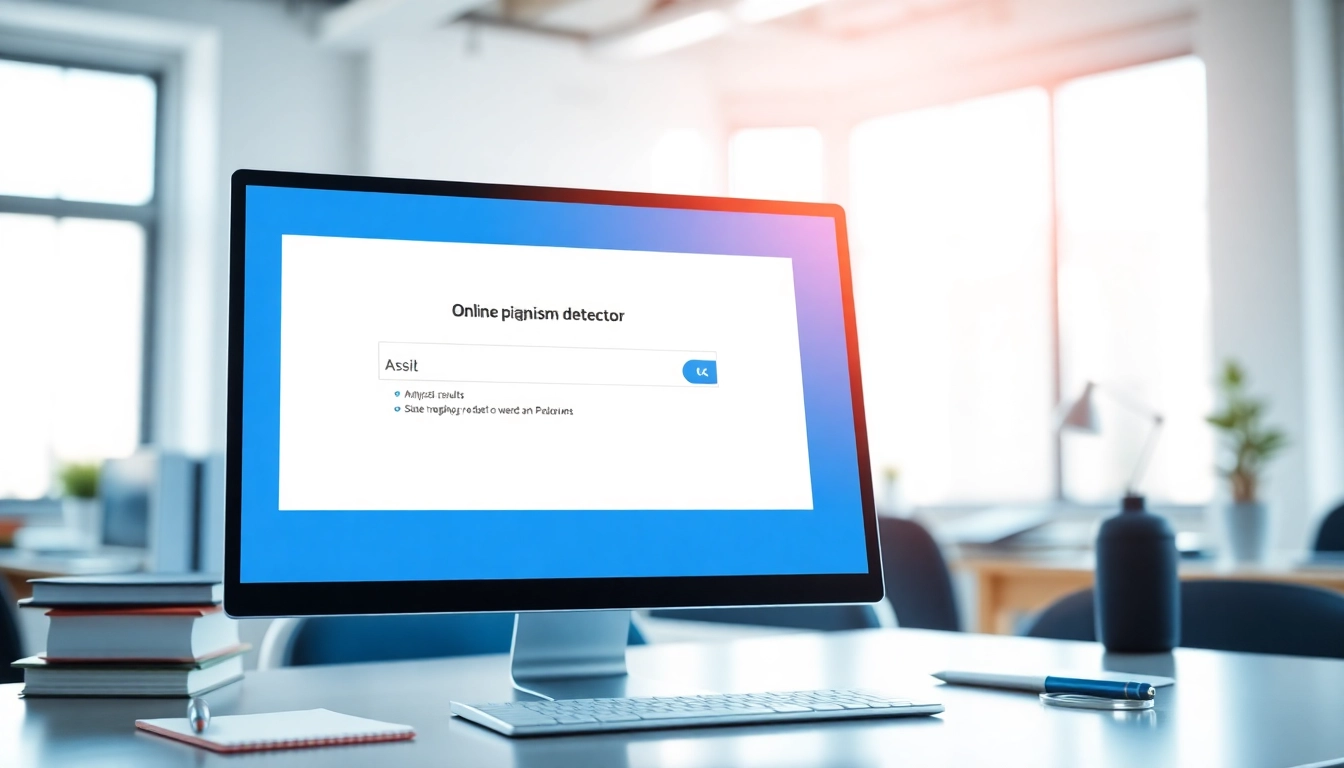 Engaging view of a plagiarism detector interface demonstrating text analysis results.