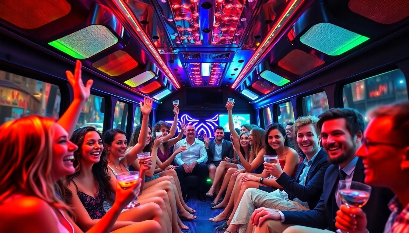 Experience a fun night out in an Atlanta party bus with luxury amenities and lively passengers.