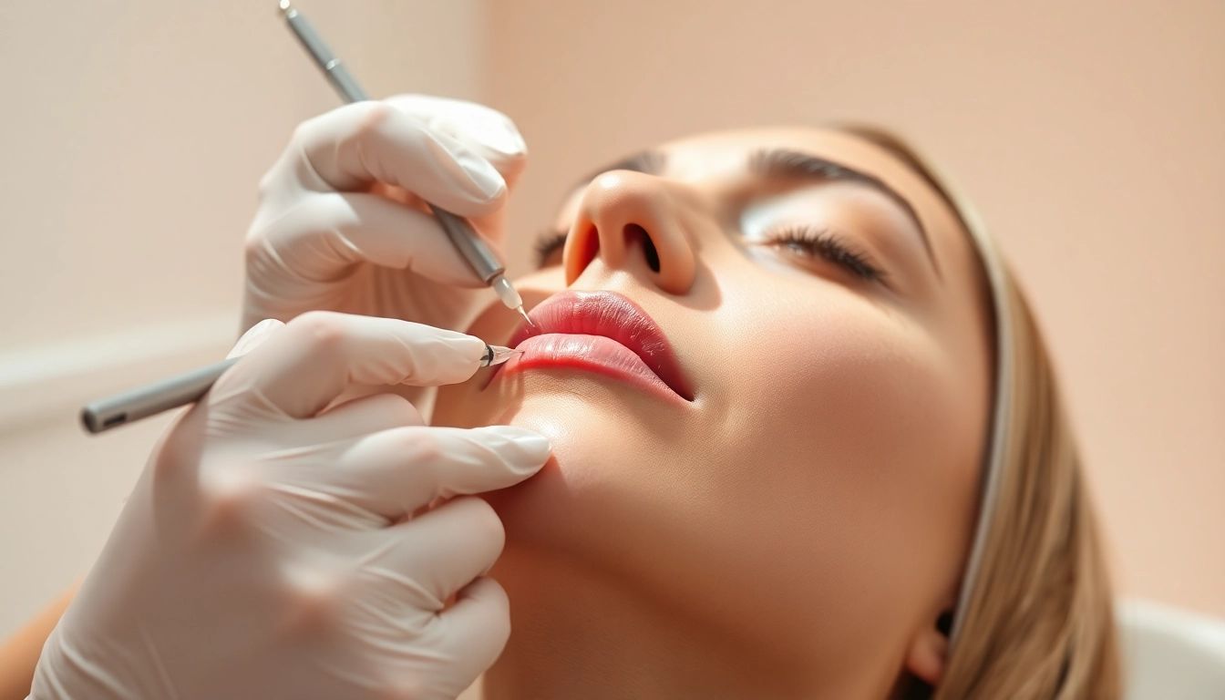 Enhance your smile with expert application of 1ml lip filler in a serene medspa.