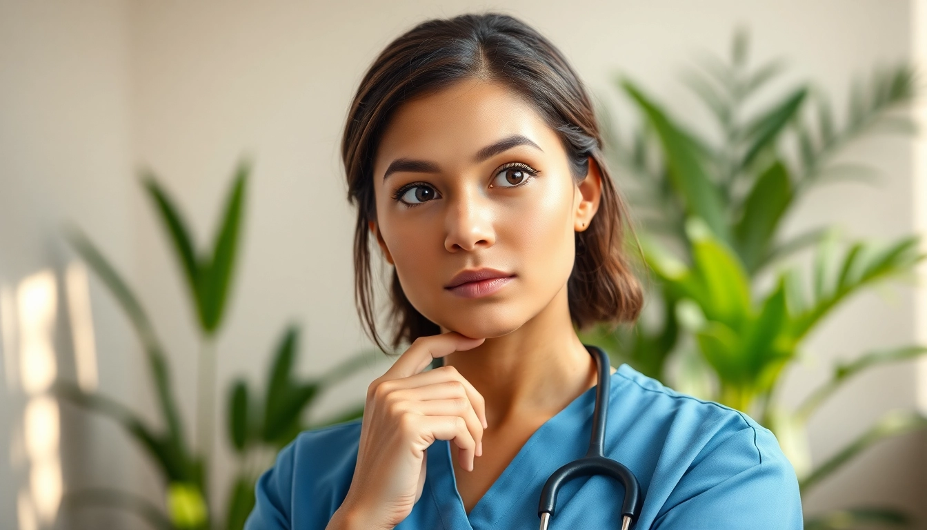 Nurse reflecting on the implications of the VDAP Program in a tranquil healthcare setting.