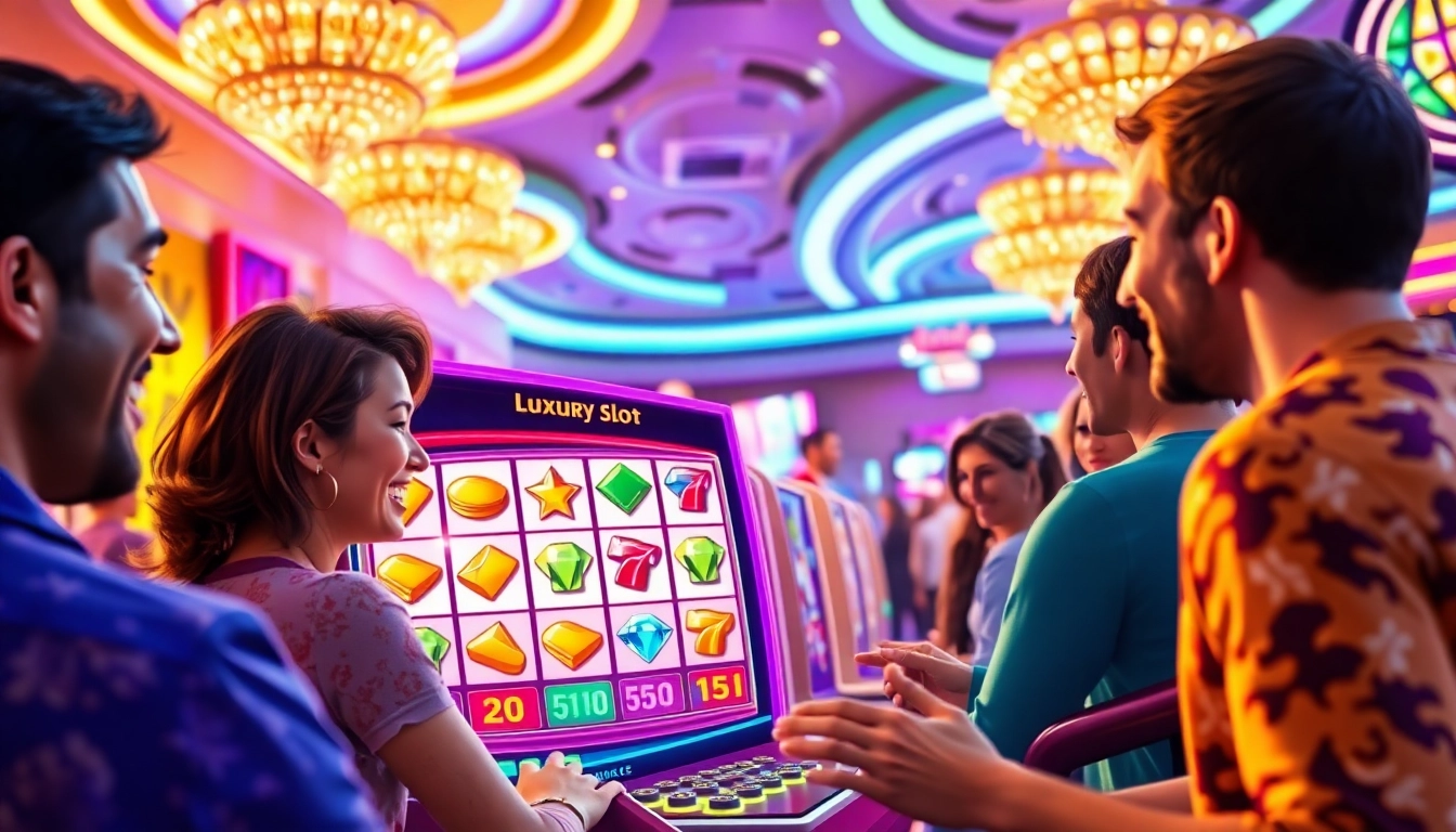 Mainkan luxury111 slot secara seru dengan simbol keberuntungan di mesin slot warna-warni.