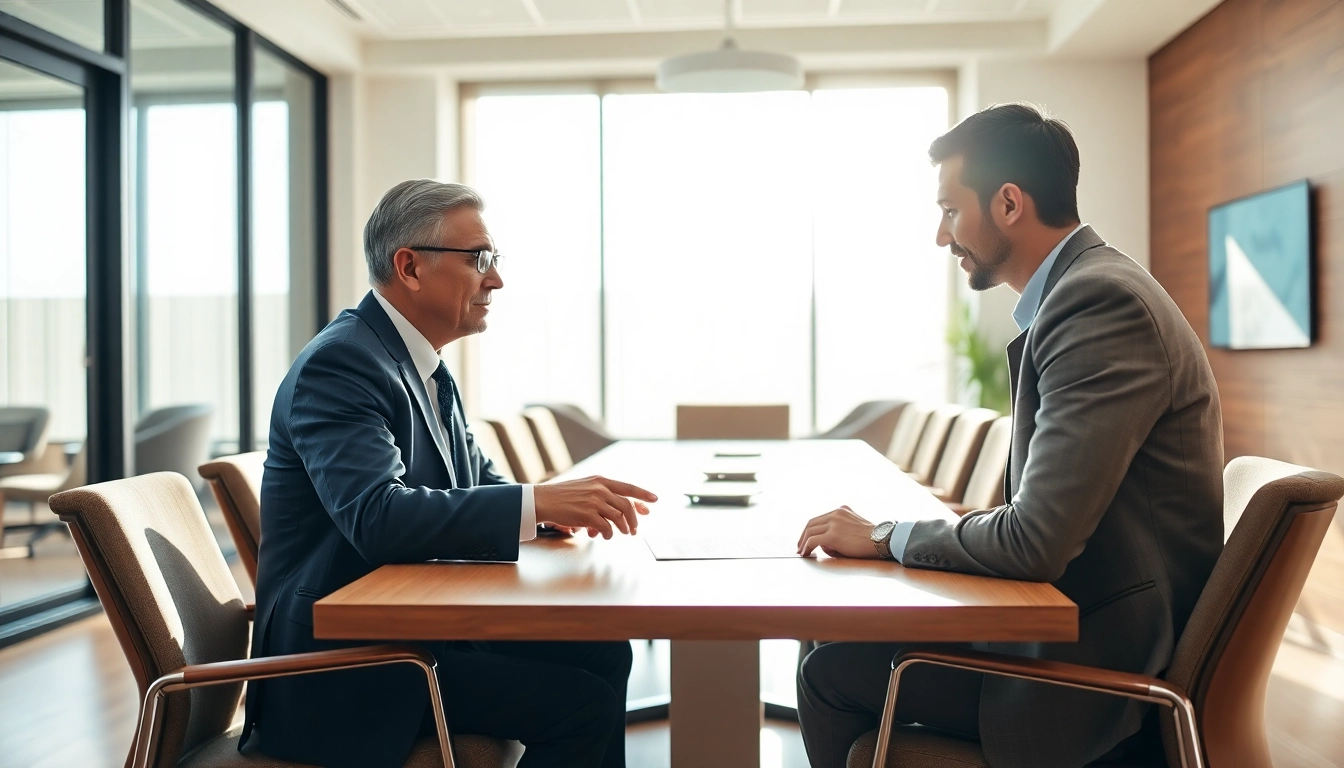 Consult with an intellectual property lawyer in a bright law office setting, emphasizing professionalism.