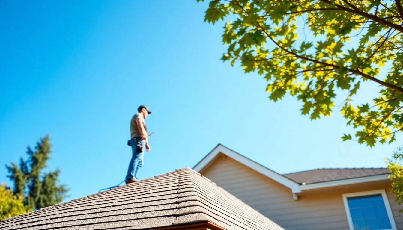 Assessing roof repair Vancouver Wa with a professional inspecting a home.