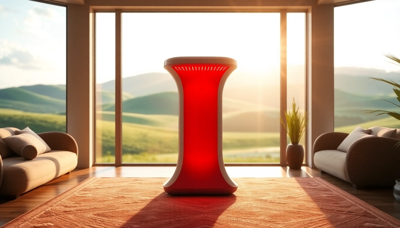 Enhance your wellness routine with quasar red light therapy device in a serene studio setting.