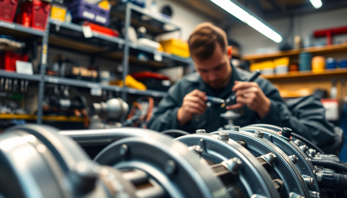 Inspecting the N20 boost pipe during installation in a bright automotive workshop.