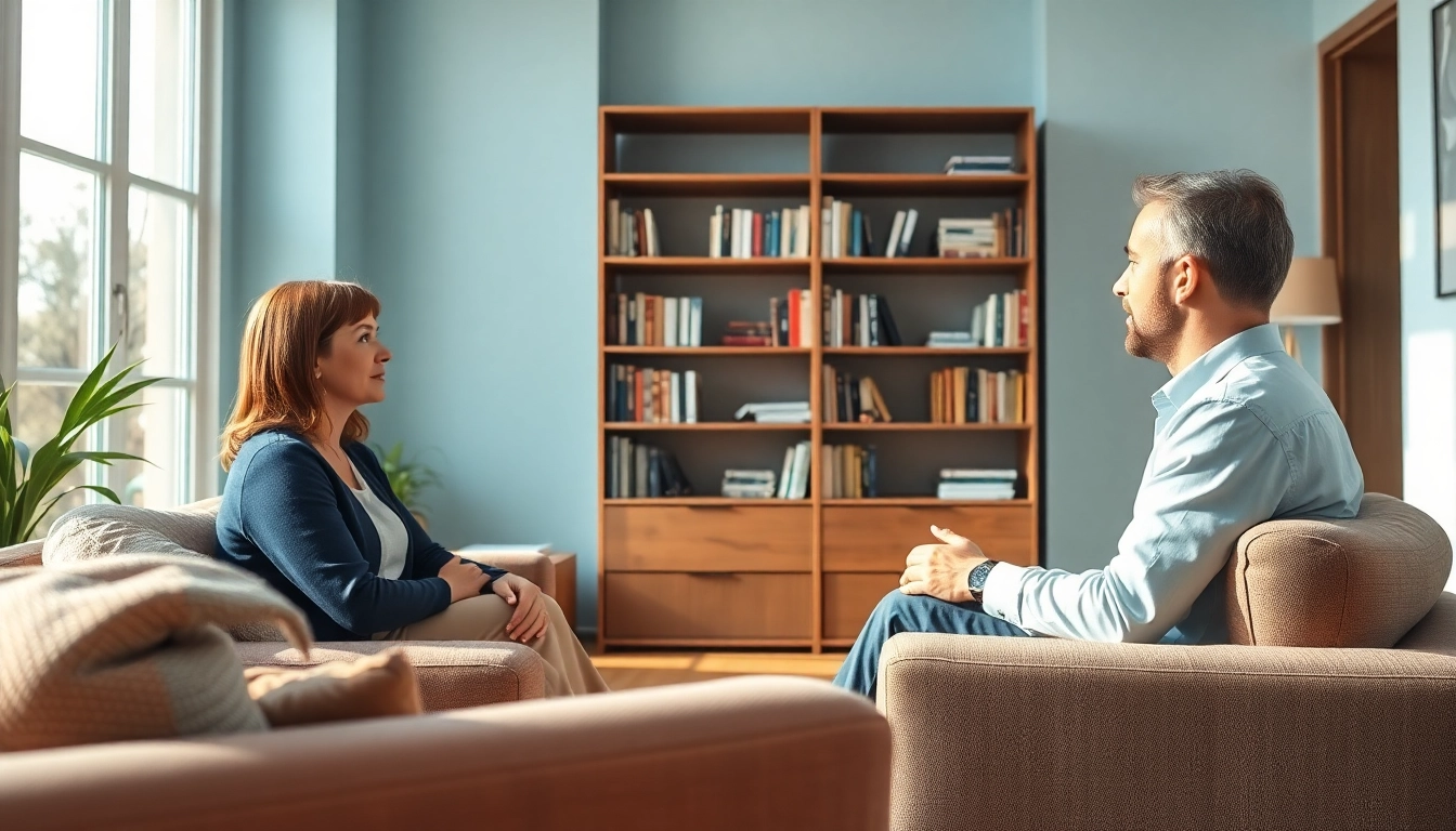 Engaging therapy session with an attachment theory specialist in a serene environment.
